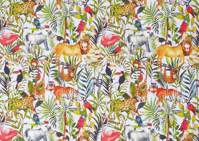 King, Of The Jungle Waterfall - Fabric Only - Image 3